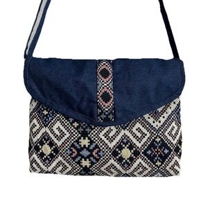 Canyon Sky Southwest‎ Inspiration Denim Tapestry Style Crossbody/Shoulder Purse